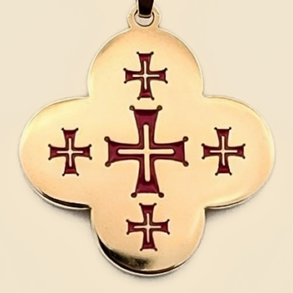 Georgian enamel five-cross pendant — ELESA