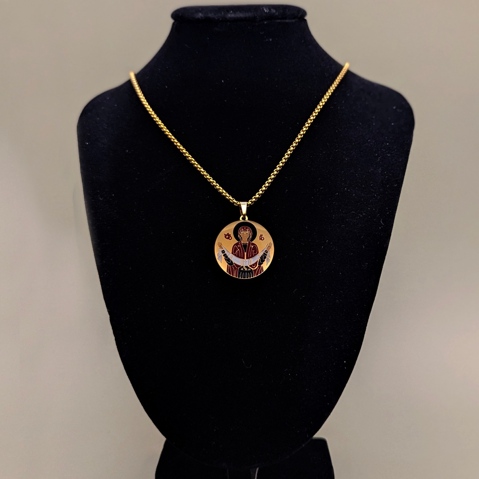 Protection of the Theotokos enamel medallion — ELESA gallery image 2