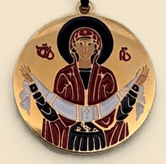 Protection of the Theotokos Georgian enamel medallion by ELESA